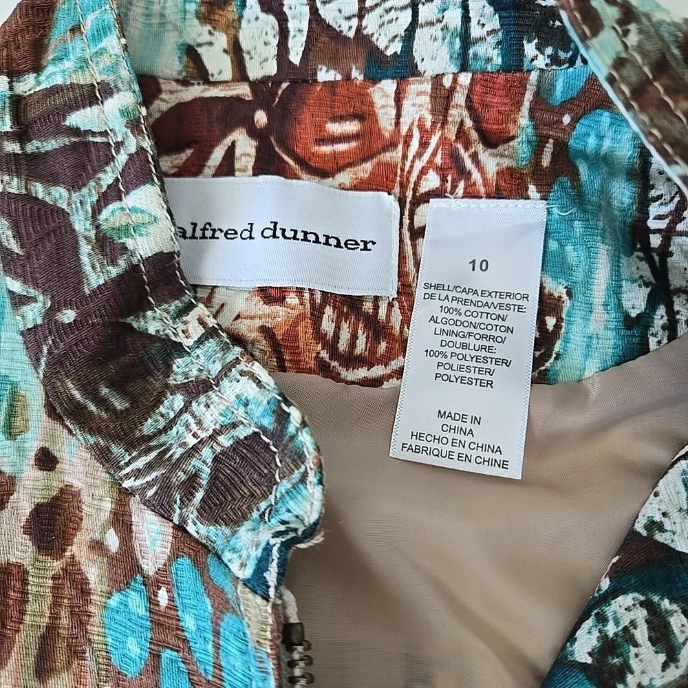 Alfred Dunner Santa Barbara Jacket Sz 10 Office Business Casual Coastal Boho NWT